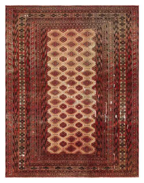 Kavala Red Classic Wool Handmade Area Rug 4'0" x 5'1"