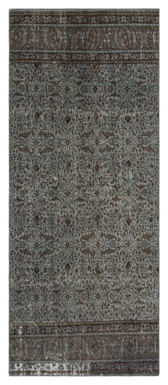 Kavala Grey Classic Wool Handmade Area Rug 2'8" x 6'6"