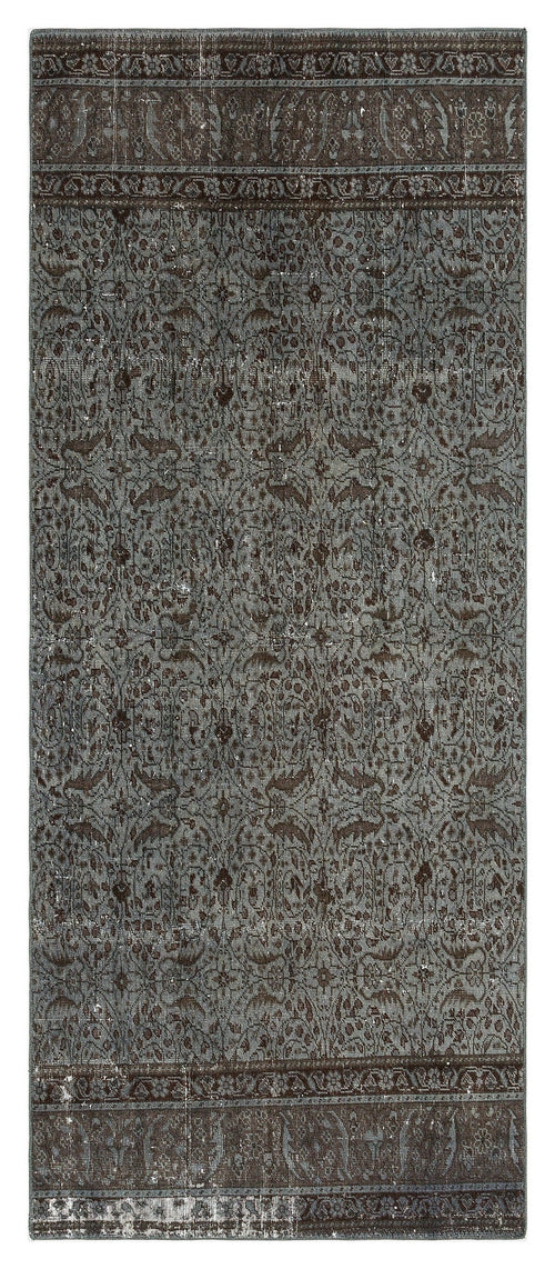 Kavala Grey Classic Wool Handmade Area Rug 2'8" x 6'6"