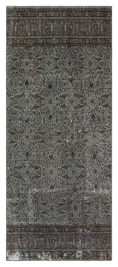 Kavala Grey Classic Wool Handmade Area Rug 2'9" x 6'6"