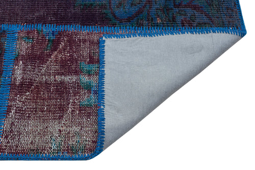 Iskece Blue Vintage Wool Handmade Area Rug 5'4" x 7'8"