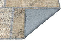 Iskece 35466 Beige Patchwork Wool Handmade Area Rug 5'3" x 7'7"