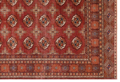 Kavala Red Classic Wool Handmade Area Rug 8'10" x 12'10"