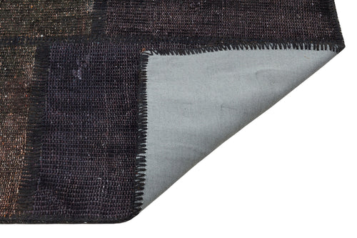 Iskece Brown Vintage Wool Handmade Area Rug 3'10" x 5'11"