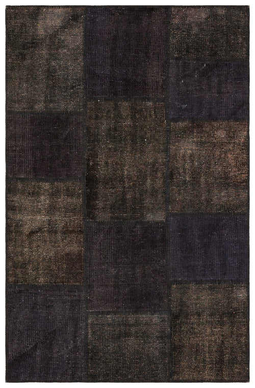Iskece Brown Vintage Wool Handmade Area Rug 3'10" x 5'11"