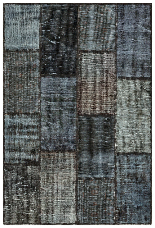 Iskece Grey Vintage Wool Handmade Area Rug 4'0" x 5'10"