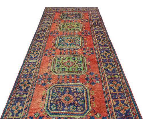 Kavala Red Classic Wool Handmade Area Rug 4'8" x 11'5"