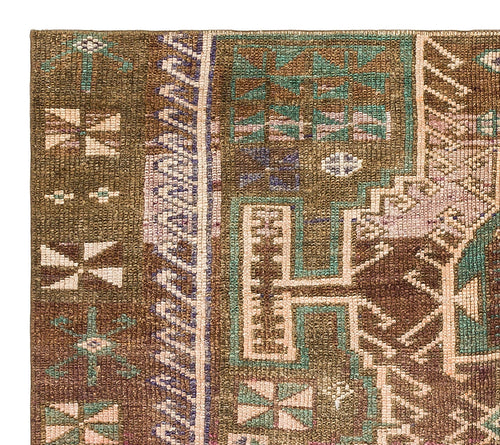 Kavala Brown Classic Wool Handmade Area Rug 4'2" x 4'8"