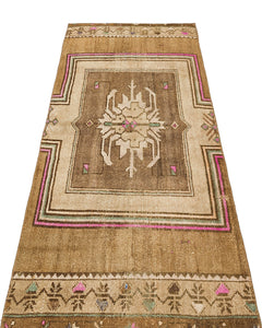 Kavala Brown Classic Wool Handmade Area Rug 2'7" x 6'3"