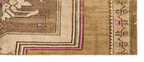 Kavala Brown Classic Wool Handmade Area Rug 2'7" x 6'3"