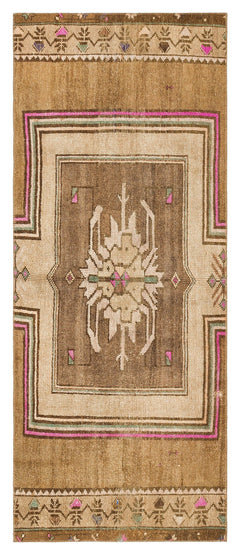 Kavala Brown Classic Wool Handmade Area Rug 2'7" x 6'3"