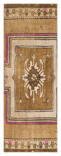 Kavala Brown Classic Wool Handmade Area Rug 2'3" x 6'2"