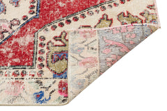 Kavala Red Classic Wool Handmade Area Rug 4'5" x 5'7"