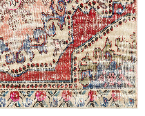 Kavala Red Classic Wool Handmade Area Rug 4'5" x 5'7"