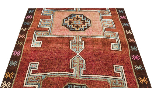 Kavala Red Classic Wool Handmade Area Rug 4'4" x 4'1"