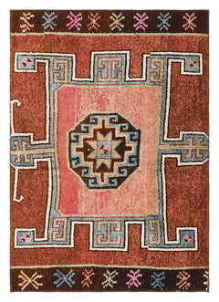 Kavala Red Classic Wool Handmade Area Rug 3'1" x 4'5"