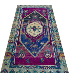 Kavala Blue Classic Wool Handmade Area Rug 3'1" x 6'7"