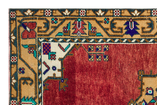 Kavala Red Classic Wool Handmade Area Rug 3'5" x 5'5"