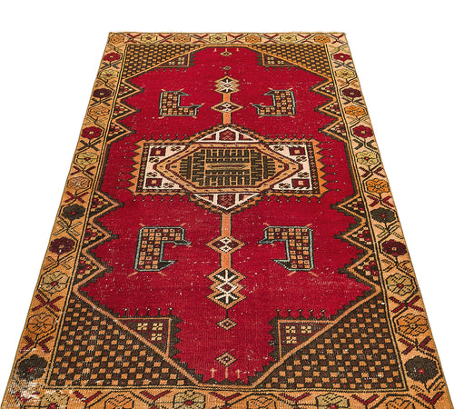 Kavala Red Classic Wool Handmade Area Rug 3'4" x 5'5"