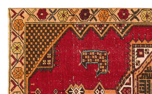 Kavala Red Classic Wool Handmade Area Rug 3'4" x 5'5"