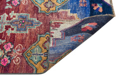 Kavala Blue Classic Wool Handmade Area Rug 3'0" x 7'3"