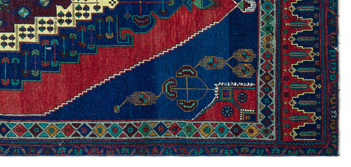 Kavala Blue Classic Wool Handmade Area Rug 5'3" x 8'7"