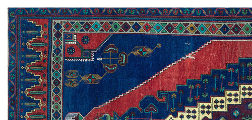 Kavala Blue Classic Wool Handmade Area Rug 5'3" x 8'7"