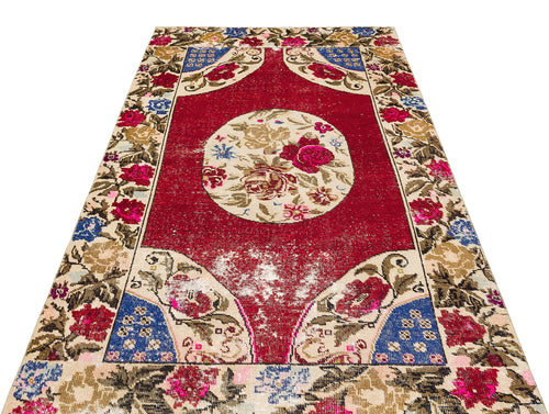 Kavala Red Classic Wool Handmade Area Rug 4'6" x 7'5"
