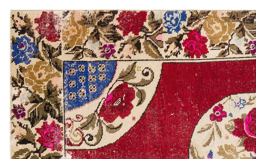 Kavala Red Classic Wool Handmade Area Rug 4'6" x 7'5"