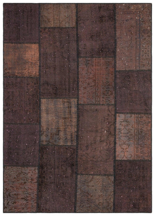 Iskece Brown Vintage Wool Handmade Area Rug 5'3" x 7'7"