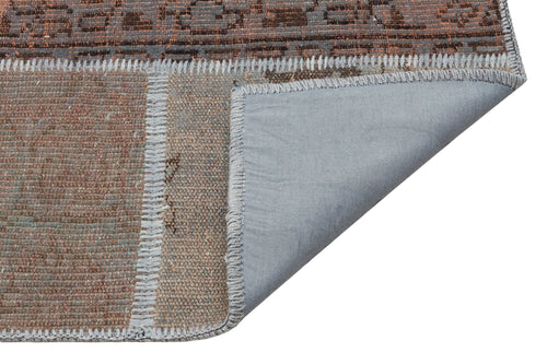 Iskece Grey Vintage Wool Handmade Area Rug 5'4" x 7'7"