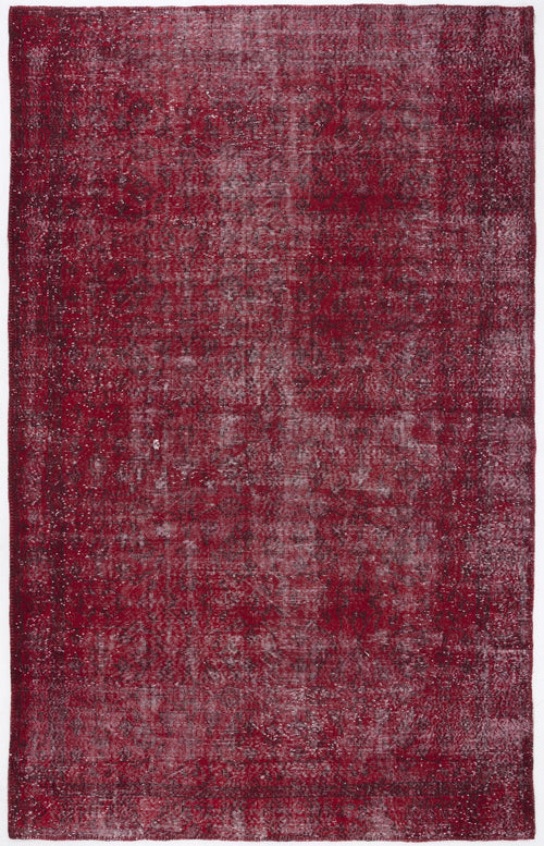 Atina Red Vintage Wool Handmade Area Rug 6'5" x 10'1"