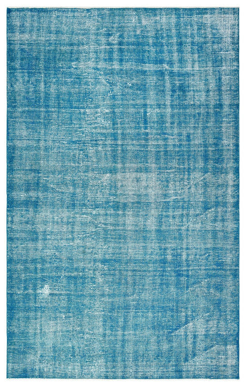 Atina Blue Vintage Wool Handmade Area Rug 5'1" x 8'8"