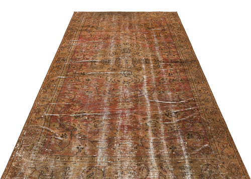 Atina Brown Vintage Wool Handmade Area Rug 5'0" x 8'2"