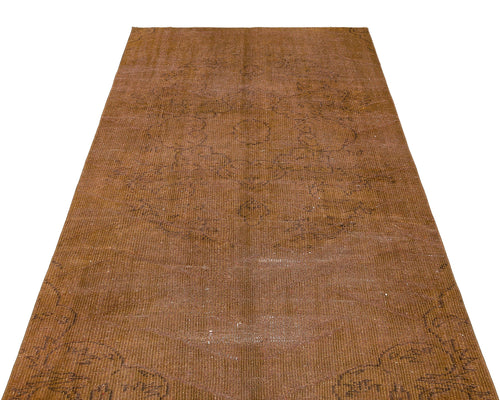 Atina Brown Vintage Wool Handmade Area Rug 4'5" x 7'5"