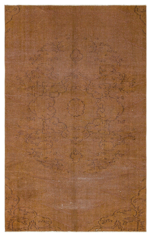 Atina Brown Vintage Wool Handmade Area Rug 4'5" x 7'5"
