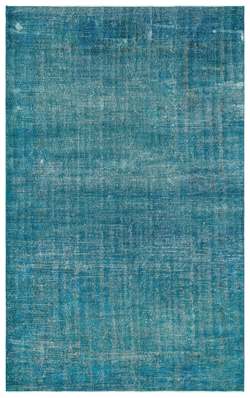 Atina Turquoise Vintage Wool Handmade Area Rug 6'8" x 10'6"