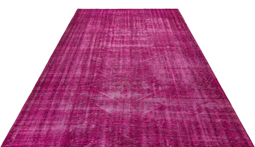 Atina Pink Vintage Wool Handmade Area Rug 6'7" x 9'5"