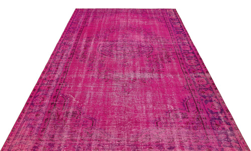 Atina Pink Vintage Wool Handmade Area Rug 6'0" x 9'5"