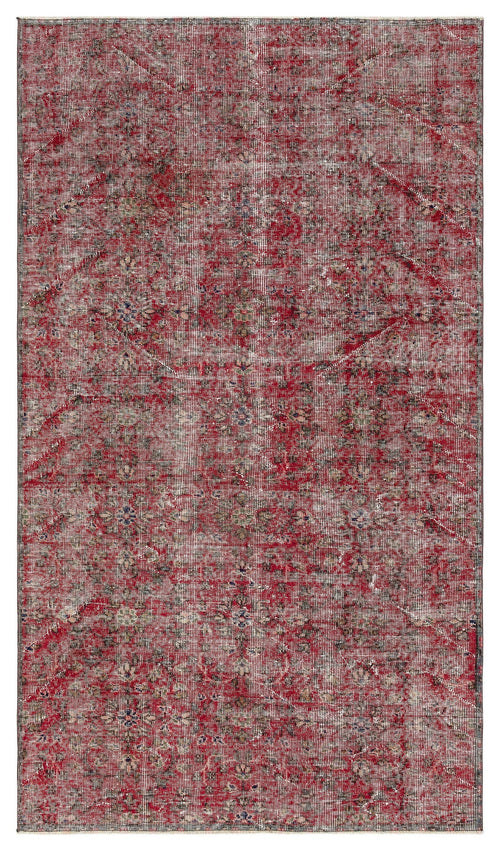 Atina Beige Vintage Wool Handmade Area Rug 4'4" x 7'5"