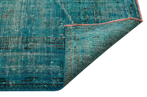 Atina Turquoise Vintage Wool Handmade Area Rug 5'0" x 10'10"