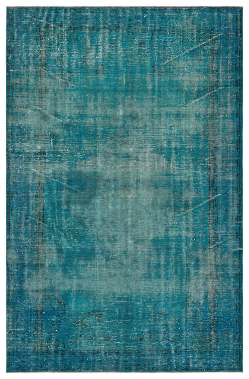 Atina Turquoise Vintage Wool Handmade Area Rug 5'0" x 10'10"