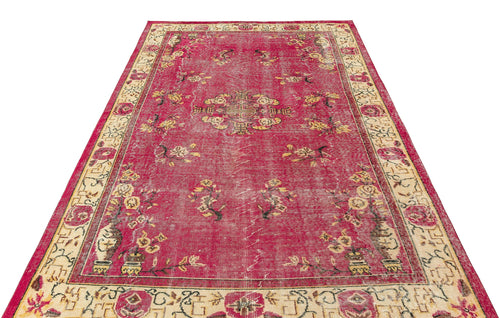 Atina Red Vintage Wool Handmade Area Rug 5'10" x 8'11"