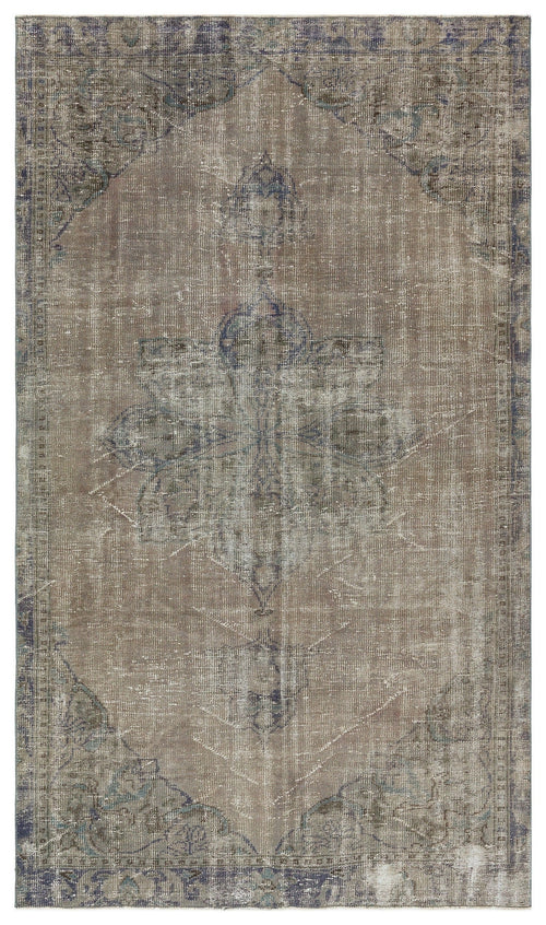 Atina Grey Vintage Wool Handmade Area Rug 5'6" x 9'1"