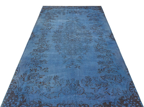 Atina Blue Vintage Wool Handmade Area Rug 4'3" x 10'11"