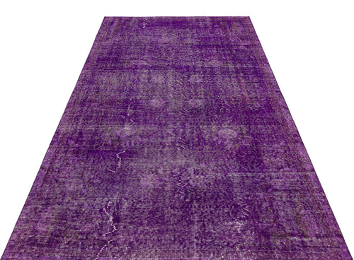 Atina Purple Vintage Wool Handmade Area Rug 5'0" x 8'5"
