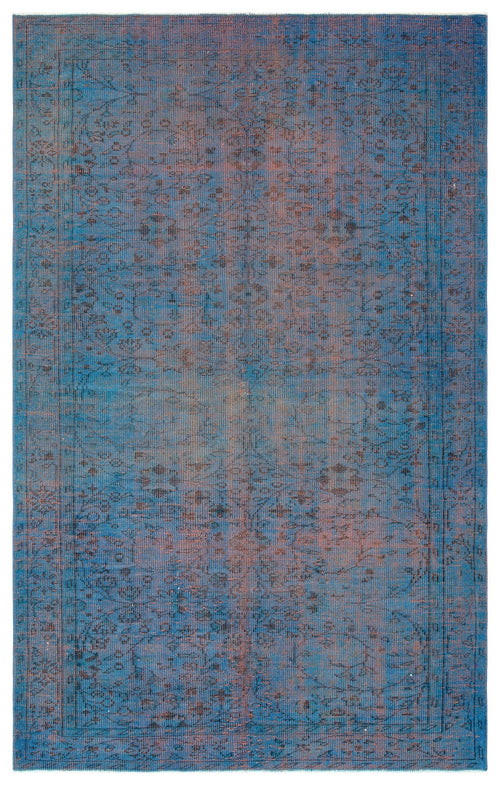 Atina Blue Vintage Wool Handmade Area Rug 5'10" x 9'1"