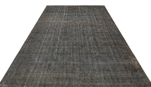 Atina Grey Vintage Wool Handmade Area Rug 7'2" x 10'10"