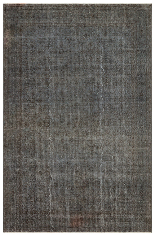 Atina Grey Vintage Wool Handmade Area Rug 7'2" x 10'10"