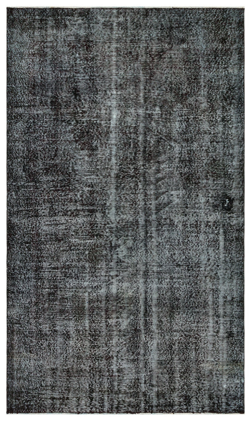Atina Black Vintage Wool Handmade Area Rug 5'5" x 9'2"